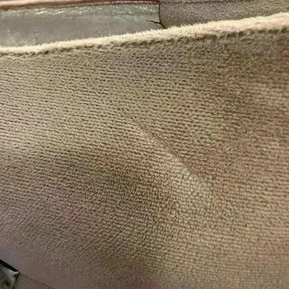 👑👑👑VINTAGE 1968 Christian Dior TAN Velvet Rhinestone Heel Shoes w/ CD Buckle - Picture 10 of 15